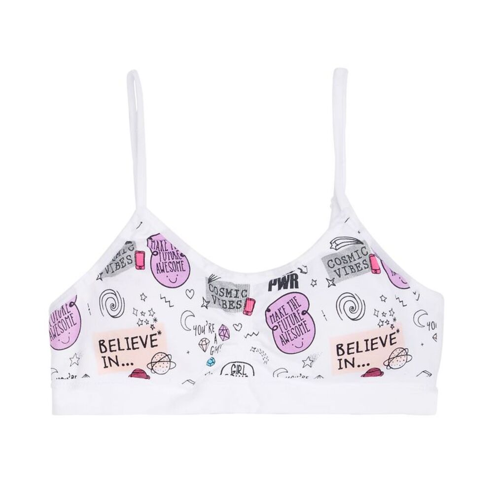 Maidenform Little Big Girls Printed Seamless Ruched Crop Bra